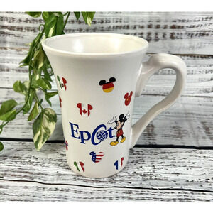 Epcot World Showcase Countries Tall Coffee Tea Mug Mickey Mouse Disney World